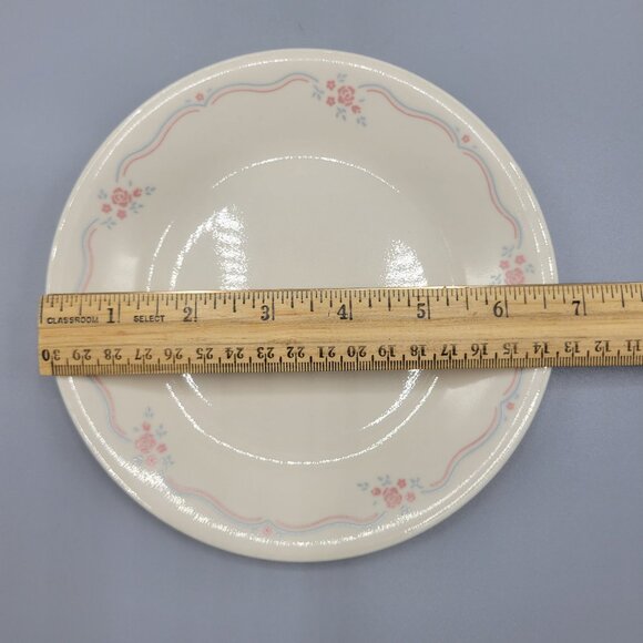 Vintage 90s Corelle by Corning English Breakfast Snack Plates 6.75" Set of 4 - Picture 7 of 7
